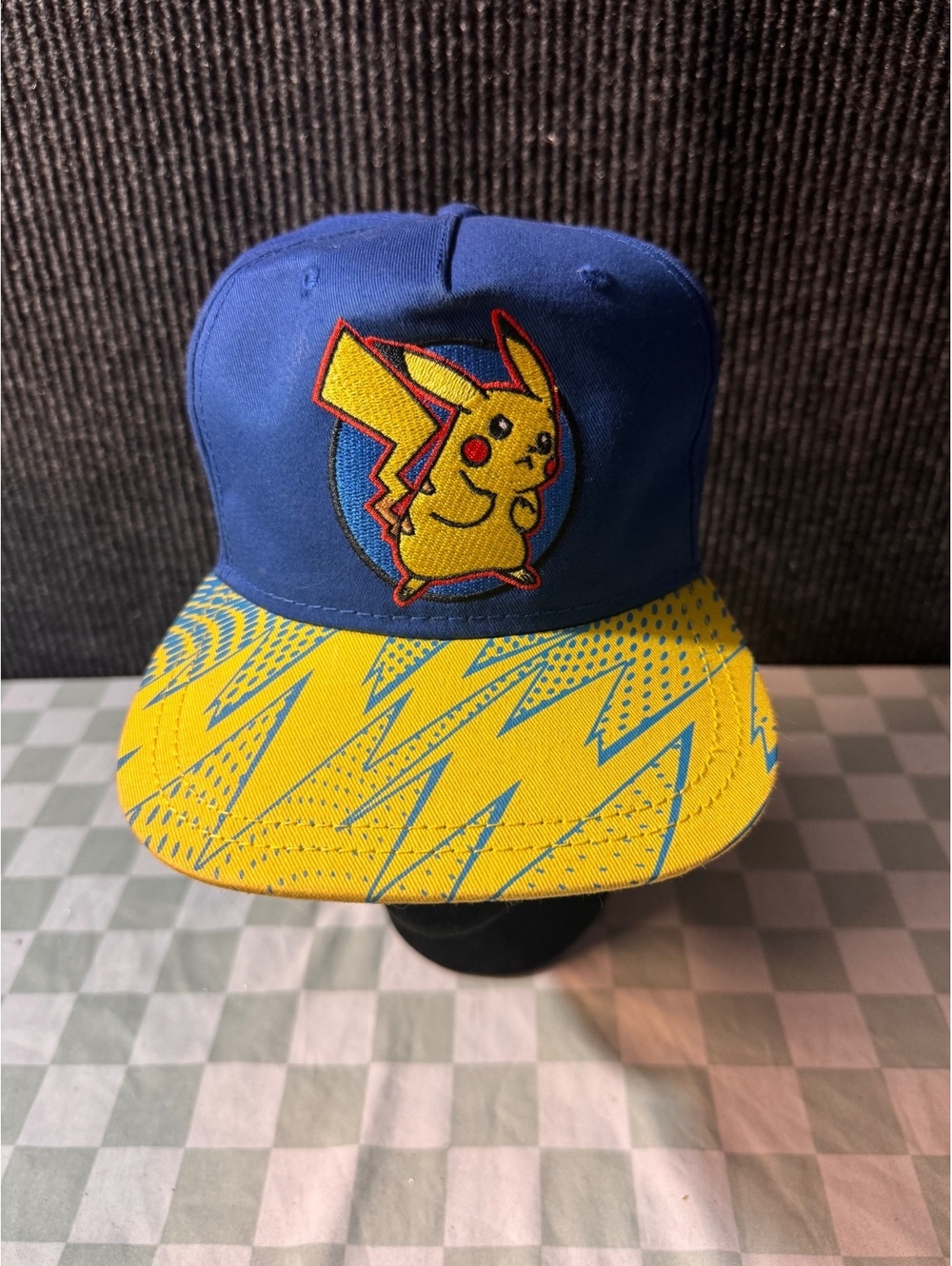 Pokemon Pikachu Blue and Yellow Snapback Hat